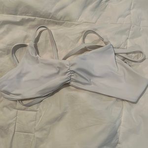 Fused Hawaii white Kohanaiki top